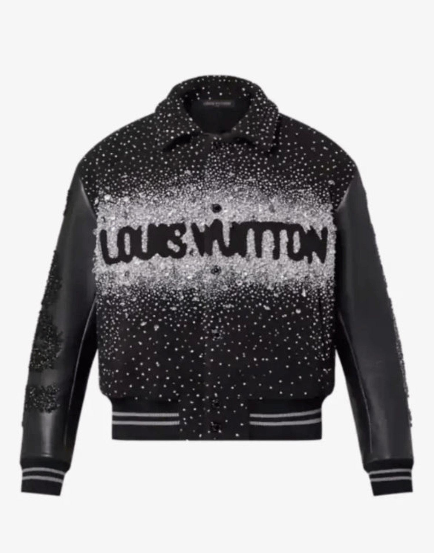 Black J-Hope Louis Vuitton Varsity Jacket