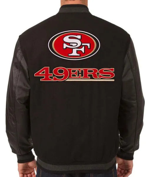 49ers Black Varsity Jacket