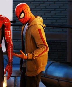 Spider-Man PS4 Miles Morales Brown Hoodie