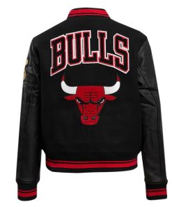 NBA CHICAGO BULLS RETRO CLASSIC WOMEN'S RIB WOOL VARSITY JACKET