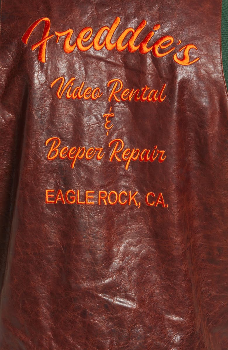 Dedication Leather Varsity Jacket - Image 6