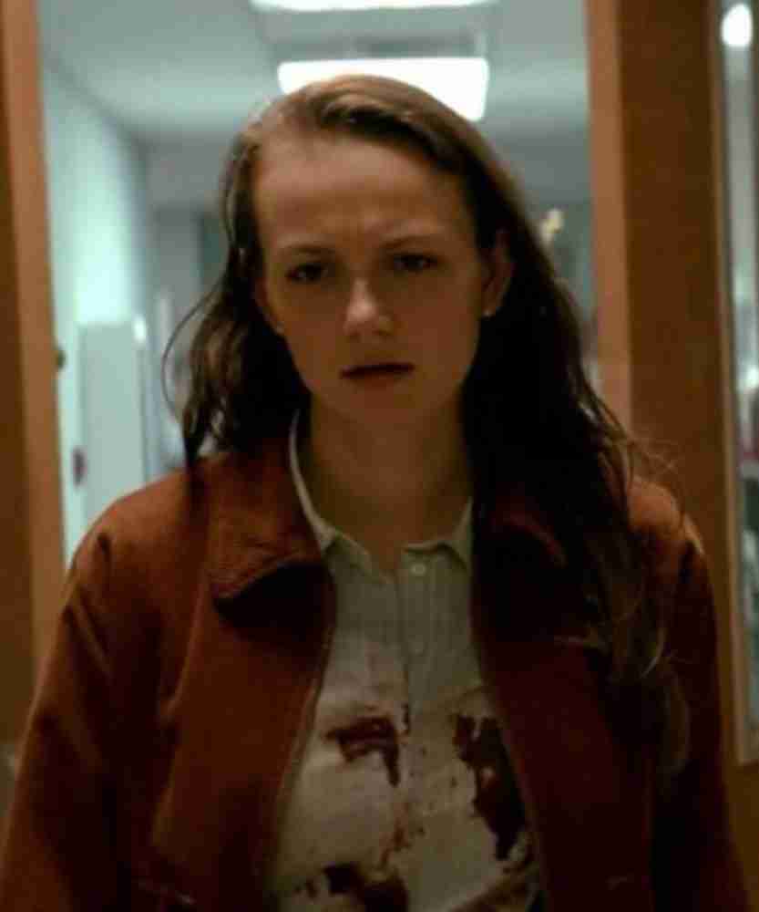 Andi Matichak Halloween Kills Brown Shirt Style Jacket