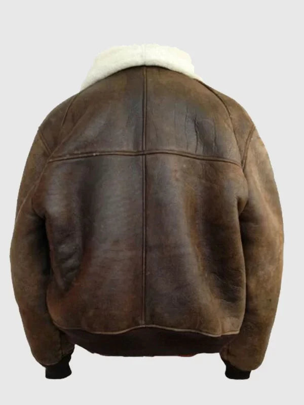 B3 Leather Bomber Pilot Aviator Jacket - Image 2