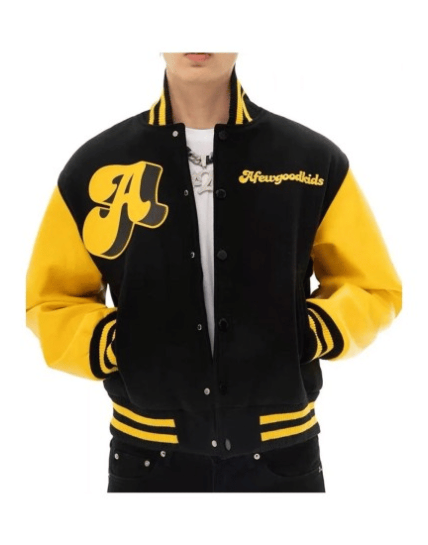 Embroidery A Few Good Kids Jacket Yellow & Black - Image 5