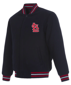 Navy Blue St Louis Cardinals Letterman Jacket