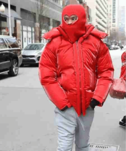Red Lil Baby Puffer Jacket