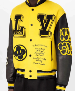 Yellow And Black Louis Vuitton Versity Jacket