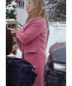 A Cozy Christmas Inn Jodie Sweetin Pink Wool Coat
