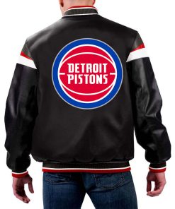 NBA Detroit Pistons Leather Jacket For Men and Women