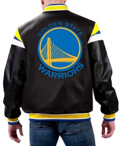 NBA Golden State Warriors Leather Jacket For Men and Women
